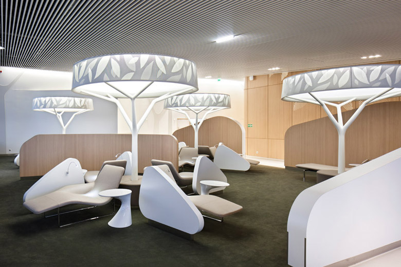 候机厅的从容时光 法航商务舱候机厅设计