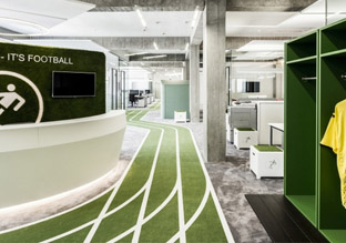 快乐足球 德国Onefootball总部办公室创意设计欣赏