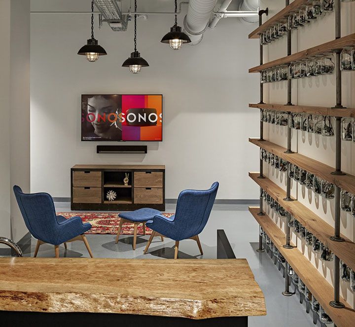 音乐之旅 音响品牌Sonos波士顿办公设计欣赏