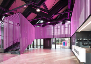 粉紫诱惑 虚拟与现实演绎econocom米兰办公空间