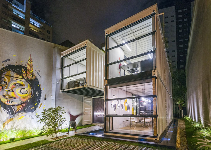 酷炫工业风 模块与美学并存的巴西集装箱可持续办公建筑设计欣赏