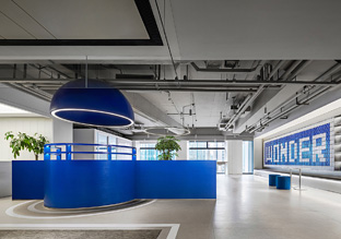 赴一场蓝色的约会 新营养品牌Wonderlab深圳办公空间设计